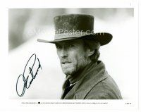 3z354 CLINT EASTWOOD signed 8x10 still '85 best head & shoulders cowboy portrait from Pale Rider!