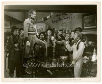 3z361 DOUGLAS FAIRBANKS JR signed 8x10 still '49 on table toasting with men in The Fighting O'Flynn