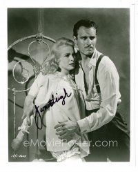 3z512 JANET LEIGH signed 8x10 REPRO still '80s close up with Charlton Heston from Touch of Evil!