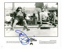 3z385 JOE PESCI signed 8x10 still '94 by swimming pool with Christian Slater in Jimmy Hollywood!