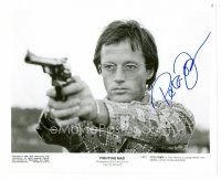3z404 PETER FONDA signed 8x10 still '76 cool close up pointing gun from Fighting Mad!