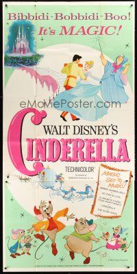 4a376 CINDERELLA 3sh R65 Walt Disney classic romantic musical fantasy cartoon!