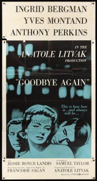 4a406 GOODBYE AGAIN 3sh '61 Ingrid Bergman between Yves Montand & Anthony Perkins!