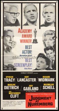 4a419 JUDGMENT AT NUREMBERG 3sh R62 Spencer Tracy, Judy Garland, Burt Lancaster, Marlene Dietrich
