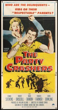 4a447 PARTY CRASHERS 3sh '58 Frances Farmer, who are the delinquents, kids or their parents?