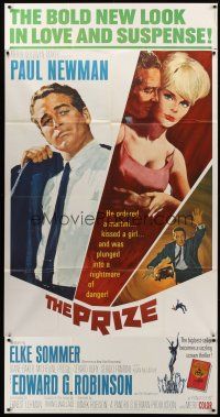 4a453 PRIZE 3sh '63 great Howard Terpning art of Paul Newman in suit and tie & sexy Elke Sommer!