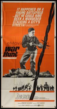4a487 WAR HUNT 3sh '62 great full-length image of John Saxon with rifle over dead body!