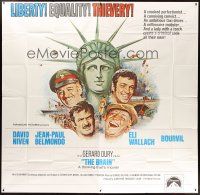 4a515 BRAIN int'l 6sh '69 art of David Niven, Jean-Paul Belmondo, Eli Wallach & Bourvil!