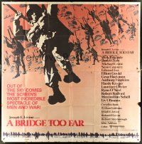 4a518 BRIDGE TOO FAR int'l 6sh '77 Richard Attenborough, all-star cast, cool art of paratroopers!