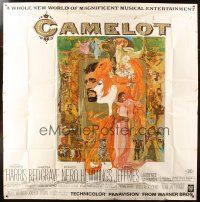 4a523 CAMELOT 6sh '68 Richard Harris as King Arthur, Vanessa Redgrave as Guenevere!