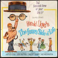 4a551 FUNNY SIDE OF LIFE 6sh '63 great wacky artwork of Harold Lloyd, compilation!