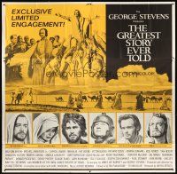 4a558 GREATEST STORY EVER TOLD 6sh '65 George Stevens, Max von Sydow as Jesus!