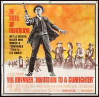 4a580 INVITATION TO A GUNFIGHTER 6sh '64 vicious killer Yul Brynner brings a town to its knees!