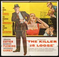 4a583 KILLER IS LOOSE 6sh '56 Budd Boetticher, cop Joseph Cotten uses wife Rhonda Fleming as bait!