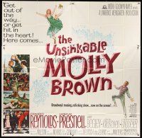 4a655 UNSINKABLE MOLLY BROWN 6sh '64 Debbie Reynolds, get out of the way or hit in the heart!