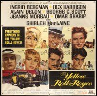 4a668 YELLOW ROLLS-ROYCE 6sh '65 Ingrid Bergman, Alain Delon, Howard Terpning art of car & stars!