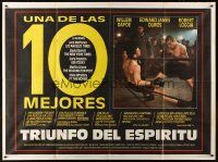 4a725 TRIUMPH OF THE SPIRIT Argentinean 43x58 '89 Robert M. Young, William Dafoe boxing for Nazis!
