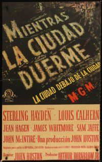 4a741 ASPHALT JUNGLE Argentinean '50 Marilyn Monroe, Sterling Hayden, John Huston classic noir!