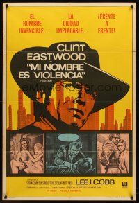 4a774 COOGAN'S BLUFF Argentinean '68 Clint Eastwood in New York City, directed by Don Siegel!