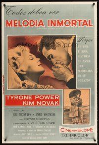 4a797 EDDY DUCHIN STORY Argentinean '56 Tyrone Power & Kim Novak in a love story you will remember!