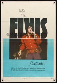 4a798 ELVIS: THAT'S THE WAY IT IS Argentinean '77 great image of Presley singing on stage!