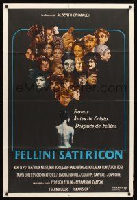 4a803 FELLINI SATYRICON Argentinean '70 Federico's Italian cult classic, cool cast montage!