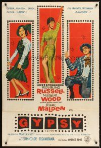 4a826 GYPSY Argentinean '62 wonderful artwork of Rosalind Russell & sexiest Natalie Wood!