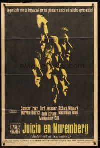 4a839 JUDGMENT AT NUREMBERG Argentinean '61 Spencer Tracy, Judy Garland, Burt Lancaster, Dietrich!