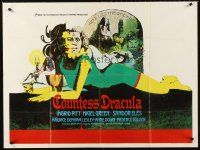 4a021 COUNTESS DRACULA British quad '71 Hammer, the more she drinks, the thirstier she gets!
