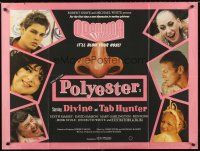 4a071 POLYESTER British quad '81 John Waters, wacky image of Divine, filmed in Odorama!