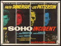 4a090 SPIN A DARK WEB British quad '56 Sewell's Soho Incident, Lee Patterson, Faith Domergue, noir!