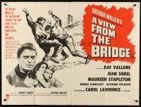4a113 VIEW FROM THE BRIDGE British quad '62 Raf Vallone, Arthur Miller's drama of love & obsession!
