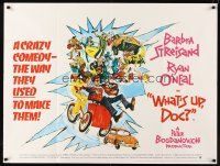 4a115 WHAT'S UP DOC British quad '72 Barbra Streisand, Ryan O'Neal, directed by Peter Bogdanovich!