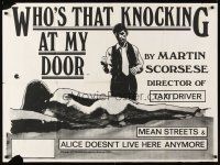 4a116 WHO'S THAT KNOCKING AT MY DOOR British quad 1976 Martin Scorsese, young Harvey Keitel!