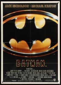4a200 BATMAN Italian 1p '89 Michael Keaton, Jack Nicholson, directed by Tim Burton!