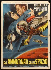 4a290 MUTINY IN OUTER SPACE Italian 1p '65 cool completely different sci-fi art by P. Franco!