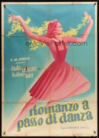 4a302 PIRUETAS JUVENILES Italian 1p '44 great full-length art of pretty dancing Stella Le Bert!