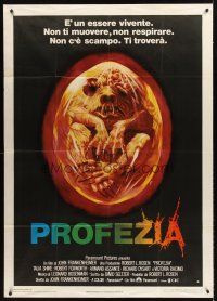 4a308 PROPHECY Italian 1p '79 John Frankenheimer, art of monster in embryo by Paul Lehr!