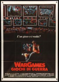 4a349 WARGAMES Italian 1p '83 teen Matthew Broderick plays video games to start World War III!