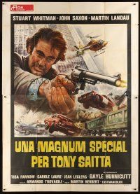 4a177 STRANGE SHADOWS IN AN EMPTY ROOM Italian 2p '77 art of Stuart Whitman w/Special Magnum!
