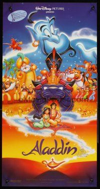4b127 ALADDIN cast style Aust daybill '93 classic Walt Disney Arabian fantasy cartoon!