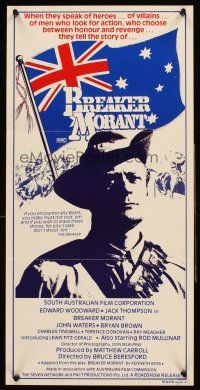 4b150 BREAKER MORANT Aust daybill '80 Bruce Beresford classic Aussie war movie!