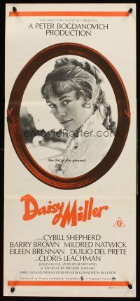 4b182 DAISY MILLER Aust daybill '74 Peter Bogdanovich directed, Cybill Shepherd portrait!
