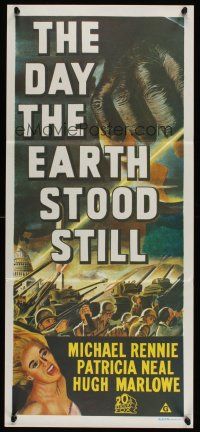 4b186 DAY THE EARTH STOOD STILL Aust daybill R70s sci-fi classic, similar art to the original!