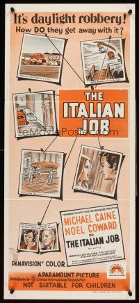 4b264 ITALIAN JOB Aust daybill R70s stone litho showing how they get away with daylight robbery!
