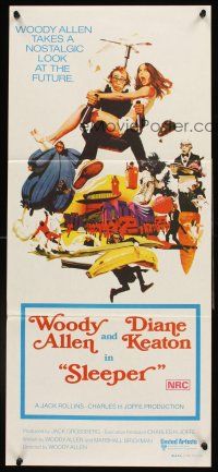 4b383 SLEEPER Aust daybill '74 Woody Allen, Diane Keaton, wacky futuristic sci-fi comedy!