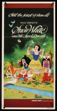 4b385 SNOW WHITE & THE SEVEN DWARFS Aust daybill R83 Walt Disney animated cartoon fantasy classic!