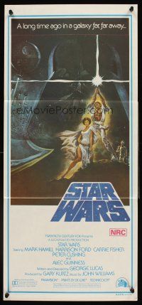 4b397 STAR WARS style A Aust daybill '77 George Lucas classic sci-fi epic, art by Tom Jung