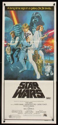 4b398 STAR WARS style C Aust daybill '77 George Lucas classic sci-fi epic, like style C one-sheet!