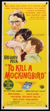 4b427 TO KILL A MOCKINGBIRD Aust daybill '62 Gregory Peck, from Harper Lee's classic novel!